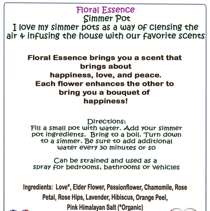 Floral Essence Simmer Pot - Natural Air Freshener - Southern Sol