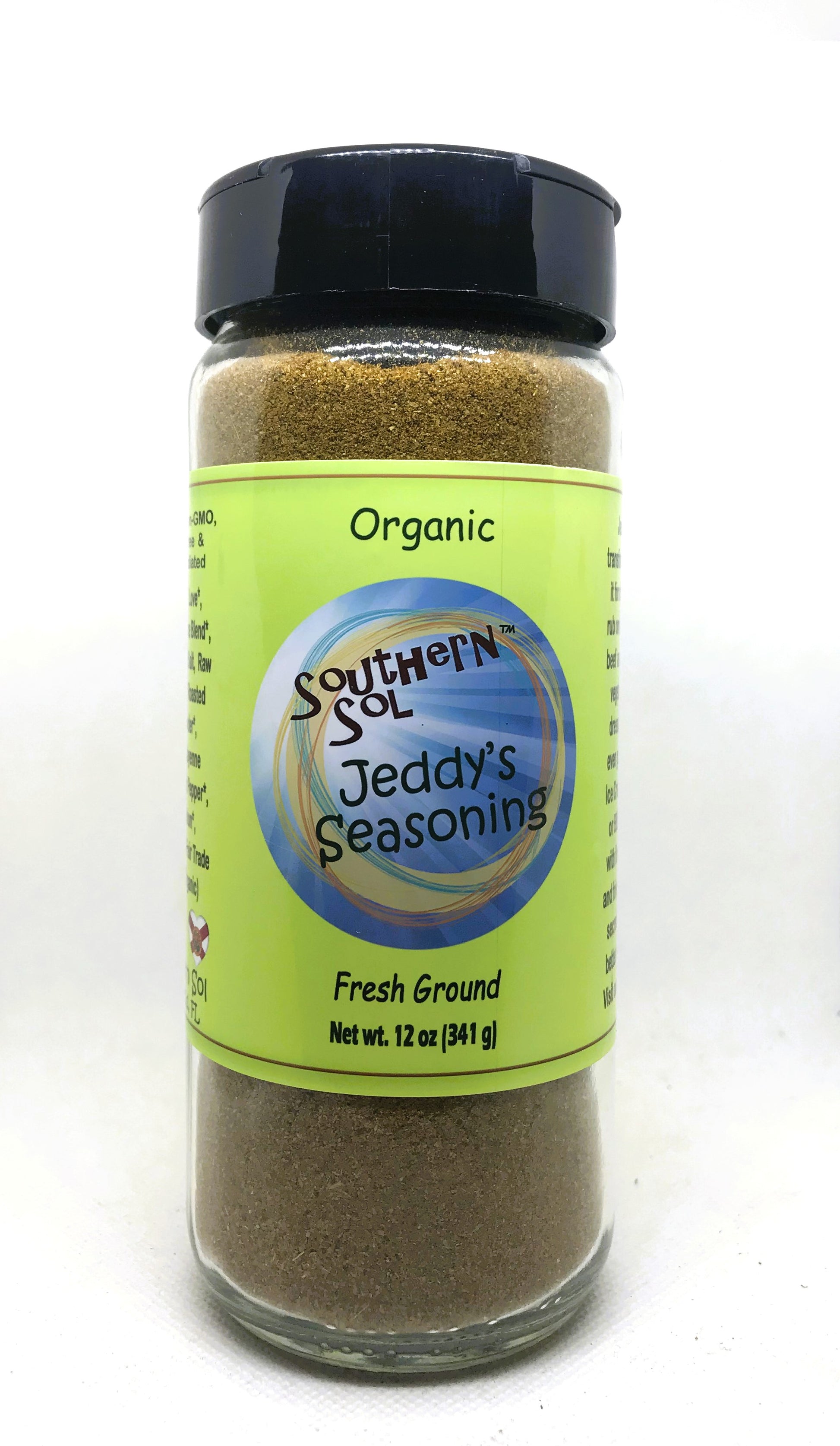 XL Glass Bottle Jeddys All Purpose Seasoning Southern Sol