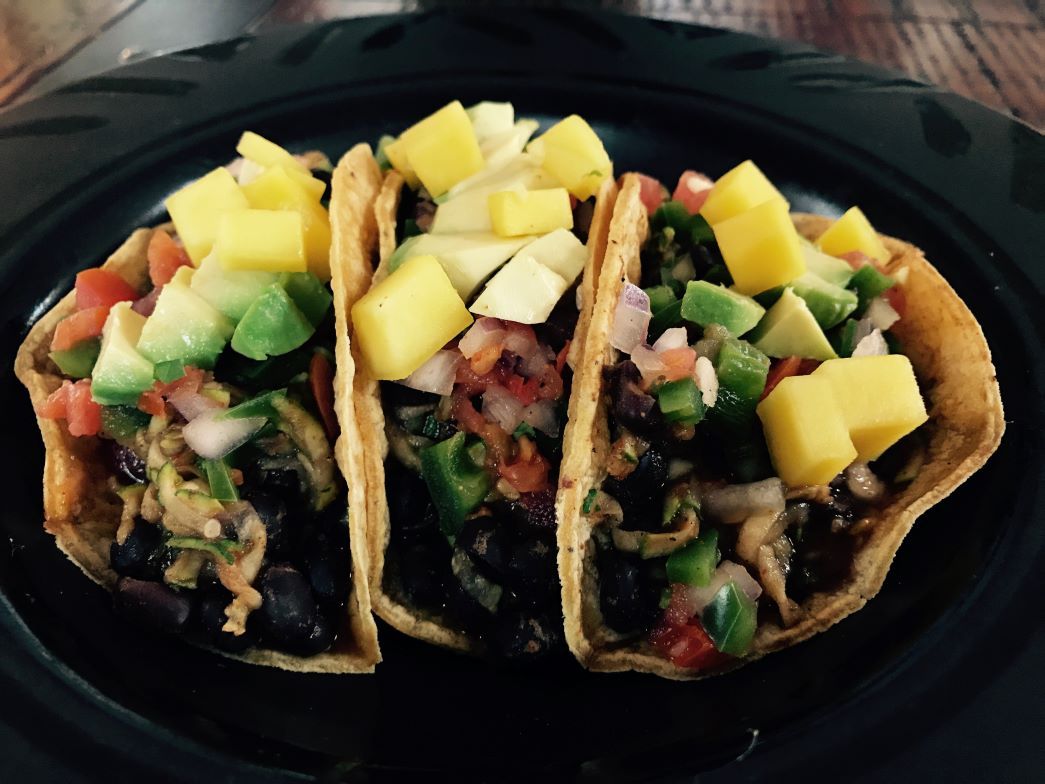Zucchini Black bean taco